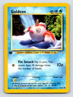 Goldeen - 45/64 1st Edition Common Neo Revelation - MP Pokemon TCG - Image 1