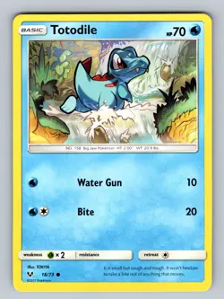 Totodile 18/73 Common Shining Legends NM - LP Pokemon TCG - Image 1