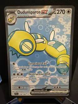 Pokemon Dudunsparce ex 178/159 Journey Together Ultra Rare Full Art Holo NM - Image 1