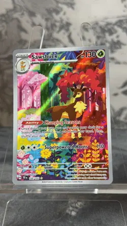 Sawsbuck 166/162 - S&V Temporal Forces Illustration Rare - Pokemon TCG English - Image 2
