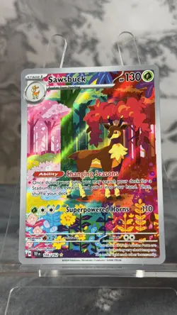 Sawsbuck 166/162 - S&V Temporal Forces Illustration Rare - Pokemon TCG English - Image 3