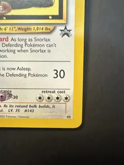 Snorlax Z Black Star Promo #49 Basic Pokemon Card TCG WOTC League Lightly Played - Image 5