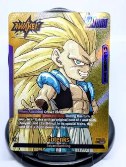 GOTENKS Gold Leader Parallel Card Dragon Ball Fusion World Manga Booster 2 TCG - Image 1