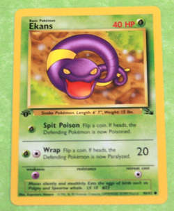 Vintage Pokemon Card First Edition Ekans 46/62 - Image 1