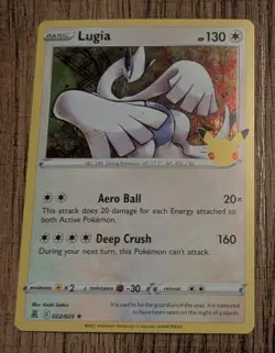 Pokemon Card Lugia 022/025 Holo Rare Celebrations 25th Anniversary MP - Image 1