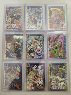 DIGIMON ADVENTURE (Japan) Series 2 - HOLO FOIL Cards P1-P9 COMPLETE SET - Image 1