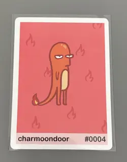 Pookiemoot Charmoondoor #0004 Charmander Parody Card Fan Art Derpy - Image 1