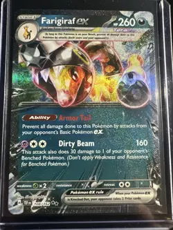 Pokemon Temporal Forces Double Rare Holo Card Farigiraf EX 108/162 NM Condition - Image 1