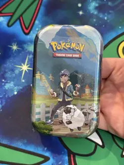 Pokemon Crown Zenith Mini Tin Hop Sealed 2 Packs 1 Sticker Sheet 1 Art Card - Image 1