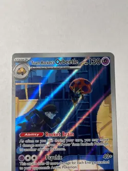 Team Rocket's Orbeetle Holo 198/182 SV7 Destined Rivals NM Full Art Pokemon Card - Image 2