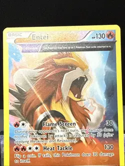 Pokemon Card Entei 15/98 XY Ancient Origins Reverse Holo Rare Light Play - Image 2