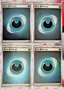 Pokemon 151 Cosmos Foil Darkness Energy Card Lot (4) - Image 1