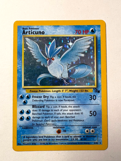 Articuno - 2/62 - Pokemon Fossil Unlimited Holo Rare WOTC MP/HP Card - Image 1