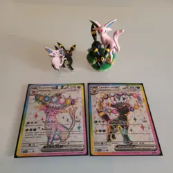 Umbreon Espeon ex Prismatic Evolutions Premium Collection PROMO CARDS. figurine - Image 1