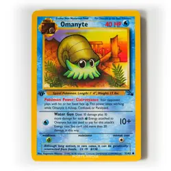 Pokemon - Omanyte - 1st Edition - Non Holo - 52/62 - Fossil - Common Card - Image 1
