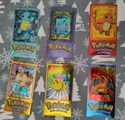 Lot Of 6 Big Cards Pokemon Deluxe Holo Foils From Tin Box Topps 1999 Rare Mint - Image 1