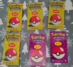 Lot Of 6 Big Cards Pokemon Deluxe Holo Foils From Tin Box Topps 1999 Rare Mint - Image 2