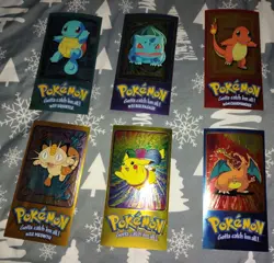 Lot Of 6 Big Cards Pokemon Deluxe Holo Foils From Tin Box Topps 1999 Rare Mint - Image 3