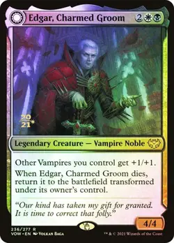 Magic The Gathering Edgar Charmed Groom FOIL Prerelease NM VOW - Image 1