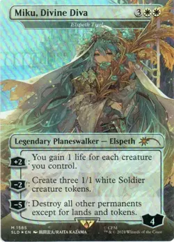 MTG: Secret Lair Drop Series: Rainbow Foil Miku, Divine Diva: LP Condition - Image 1
