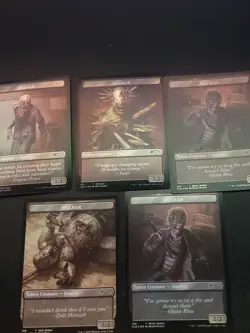 Walker (set of 5) Walking Dead Secret Lair (Magic Gathering) Tokens - Image 1