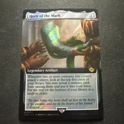 Magic The Gathering Lord of the Rings Extended Art Surge Foil #789 Horn of Mark - Image 1