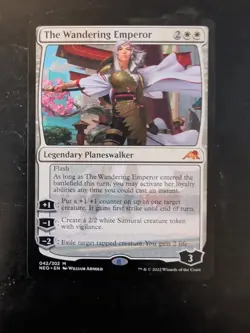 LP MTG The Wandering Emperor Light Play Kamigawa: Neon Dynasty - Image 1