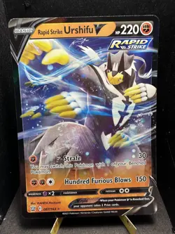 Pokemon TCG SWSH Battle Styles Rapid Strike Urshifu V 087/163 Ultra Rare Fresh! - Image 1