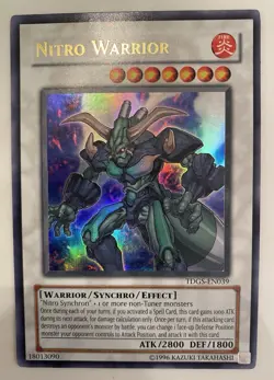 YuGiOh Nitro Warrior TDGS-EN039 Ultimate Rare Foil Holo Never Played 18013090 - Image 1