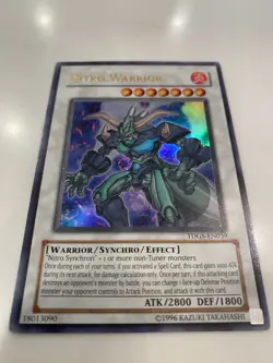 YuGiOh Nitro Warrior TDGS-EN039 Ultimate Rare Foil Holo Never Played 18013090 - Image 2