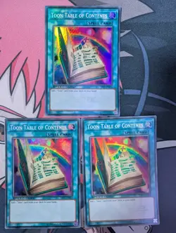 YuGiOh! Toon Table of Contents STP1-EN012 Super Rare Speed Duel x3 PLAYSET 1st - Image 1