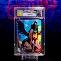 Albedo Waifu Card Encased DC Label Gold Foil Demigoddess Collection SLAB Overlor - Image 1