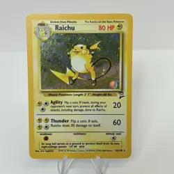 Raichu 16/130 Base Set 2 Holo Rare Pokemon TCG - LP Card - Image 1