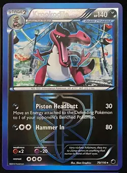 Krookodile 70/116 Plasma Freeze | Reverse Holo | LP | Pokemon Trading Card TCG - Image 1