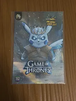 Pikachu Cosplay “Game of Thrones” - Gold - Flash Edition E21 Holo Card - Image 1