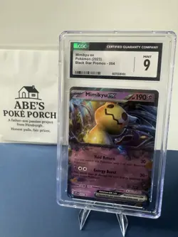 Pokemon TCG Mimikyu ex Black Star Promo SVP004 Graded CGC 9 Mint Slab Holo Card - Image 1