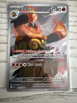 Pokemon TCG Emboar Full Art White Flare English Card 098/086 Ungraded FAST SHIP - Image 1