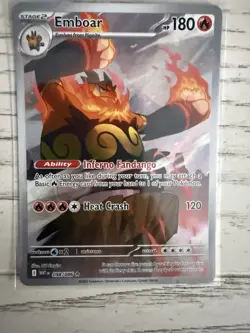 Pokemon TCG Emboar Full Art White Flare English Card 098/086 Ungraded FAST SHIP - Image 2