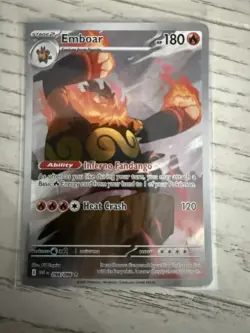 Pokemon TCG Emboar Full Art White Flare English Card 098/086 Ungraded FAST SHIP - Image 5