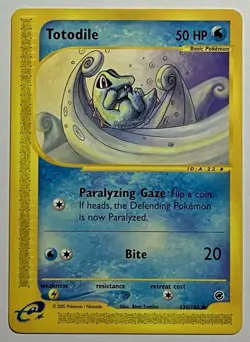 Totodile 135/165 (LP) Common E-Series: Expedition 2002 Pokemon Card - Image 1