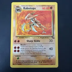 Pokemon TCG Kabutops 24/62 Fossil Unlimited Non-Holo Card LP - Image 1