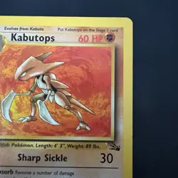 Pokemon TCG Kabutops 24/62 Fossil Unlimited Non-Holo Card LP - Image 3