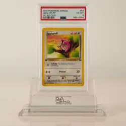 1999 Pokemon Jigglypuff PSA 6 Jungle 1st Edition WOTC Vintage Holo Card - Image 1