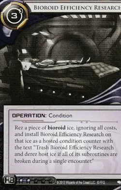 ANDROID NETRUNNER CARD - BIOROID EFFICIENCY RESEARCH - Image 1