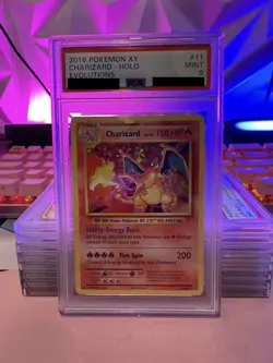 PSA 9 MINT HOLO CHARIZARD POKEMON XY EVOLUTIONS 2016 TCG GAME CARD - Image 1