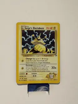 Pokemon TCG Lt. Surge's Electabuzz Holo Rare Card 6/132 Gym Heroes - Image 1
