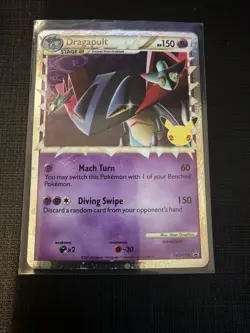 Dragapult SWSH132 Black Star Promo Celebrations HD Swirl NM+ Pokemon Card - Image 1