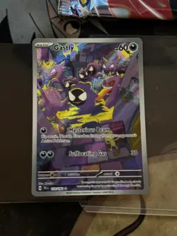 Pokemon TCG Gastly Illustration Rare IR Holo Card 177/162 Temporal Forces - Image 1