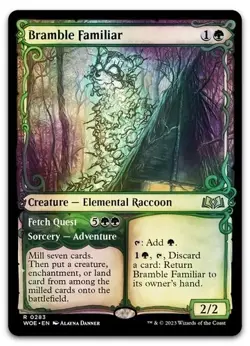 Bramble Familiar (Showcase) Wilds of Eldraine Foil NM Magic MTG R 283 - Image 1