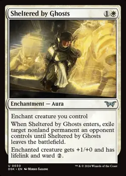 MTG Sheltered by Ghosts (30/499) Duskmourn House of Horror - Image 1